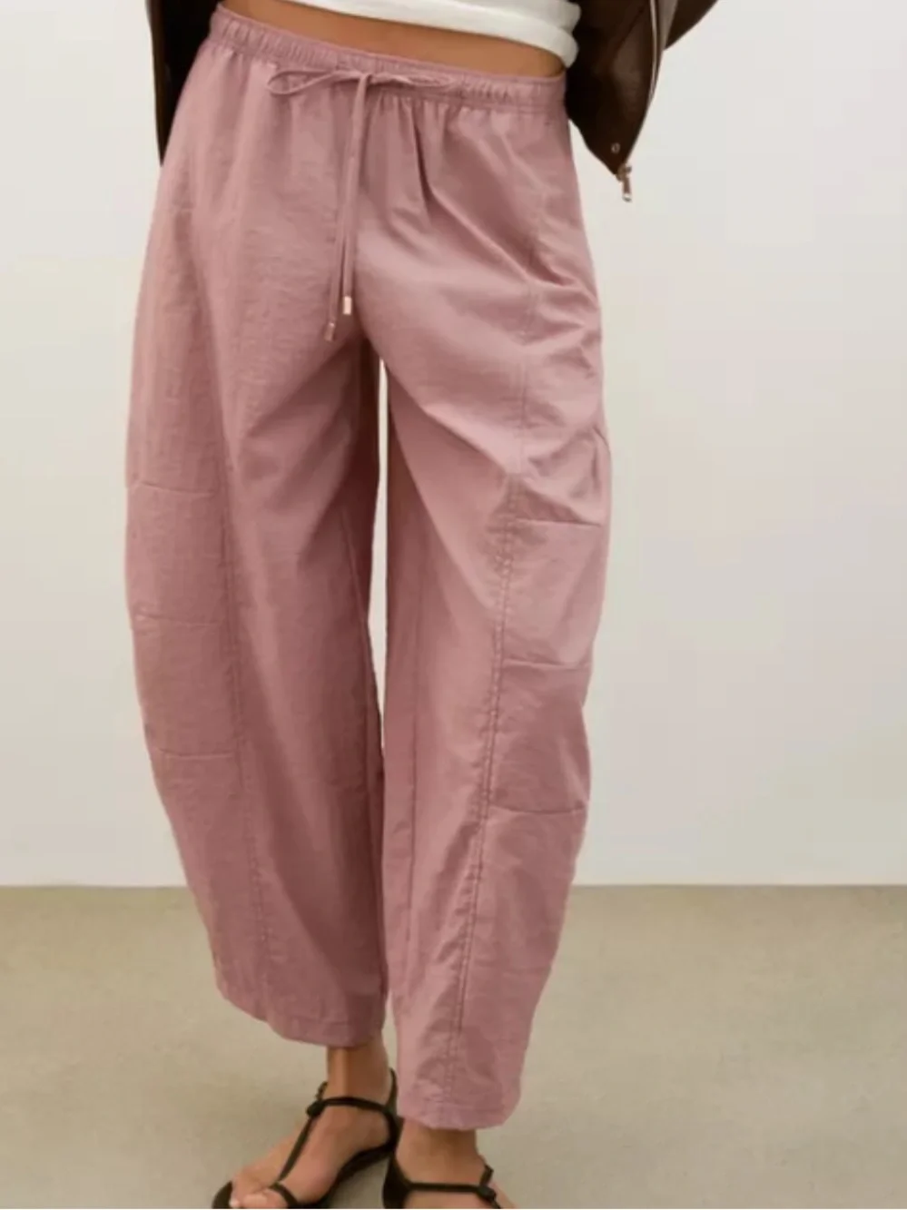 Zara Barel Pants in Dusty Rose - Picture 2 of 9